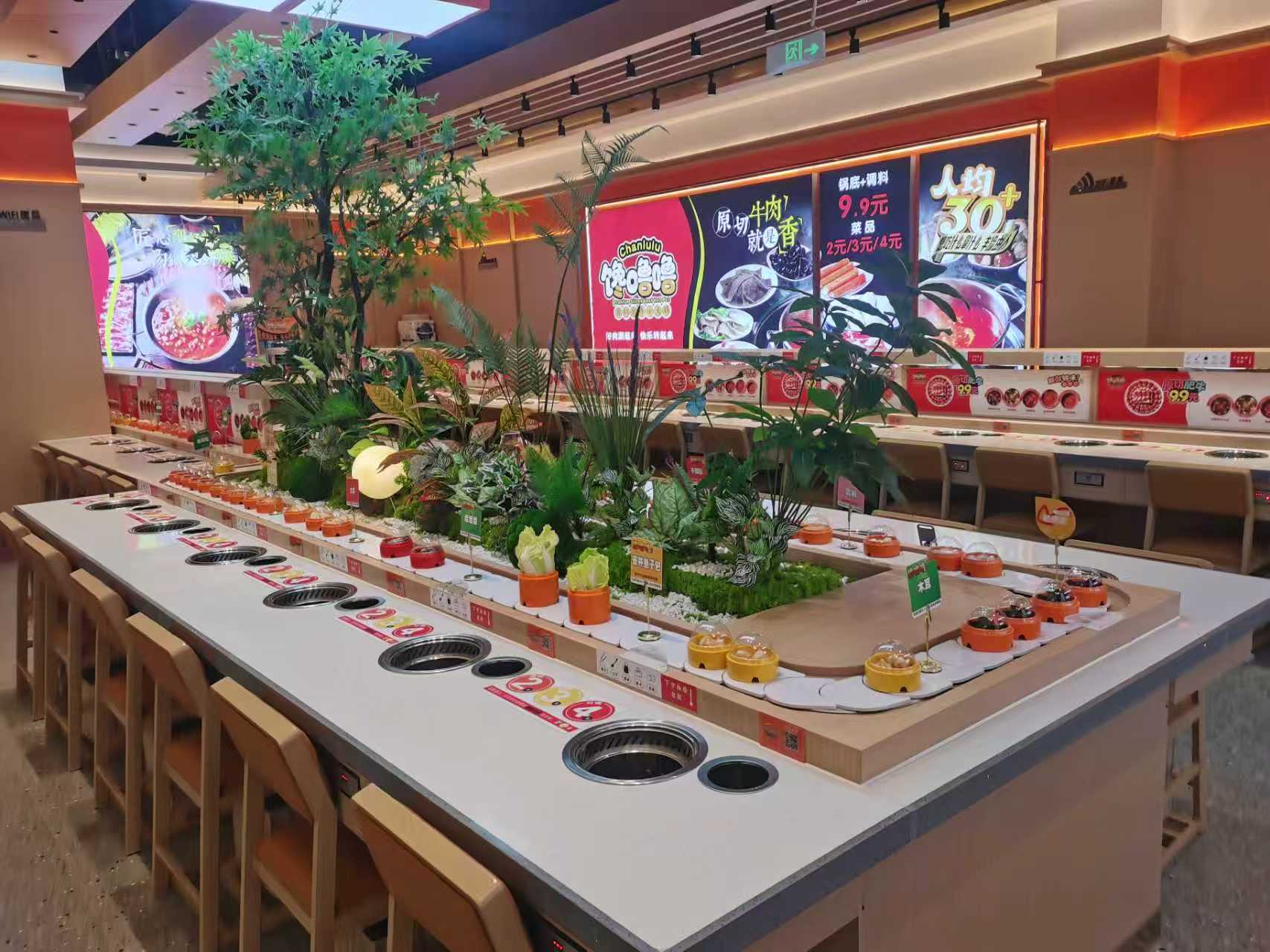 造景款旋轉火鍋設備